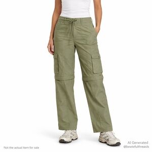 prAna 14 Olive Convertible Cargo Pants 33” Inseam Tall Utility